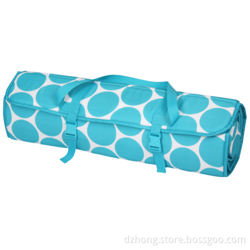 Memory Foam Beach Mat Blue Circles